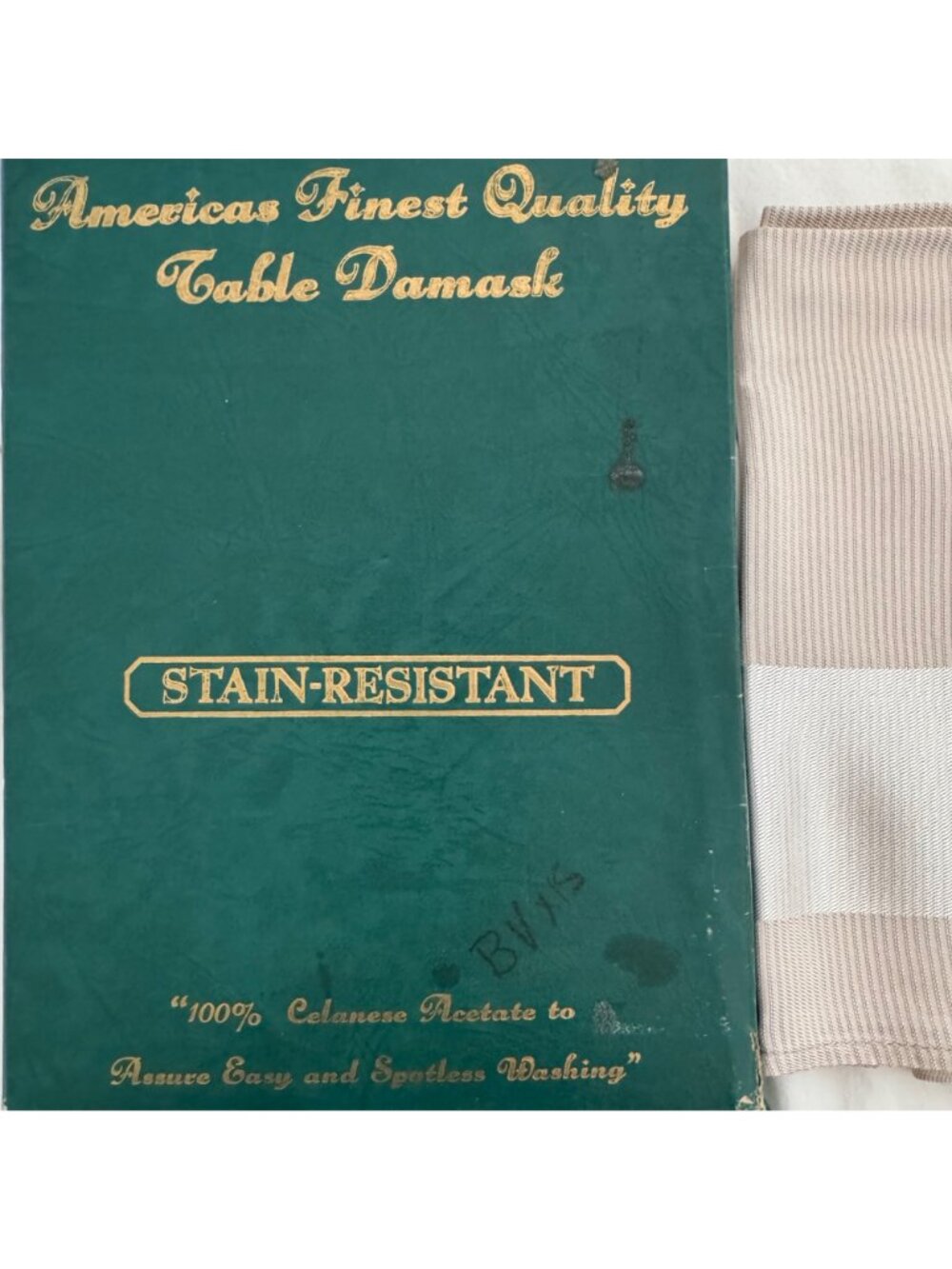 14 Crystal Glow Vintage Celanese Acetate Stain-Resistant Napkins Table Damask - Picture 10 of 12